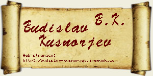 Budislav Kušnorjev vizit kartica